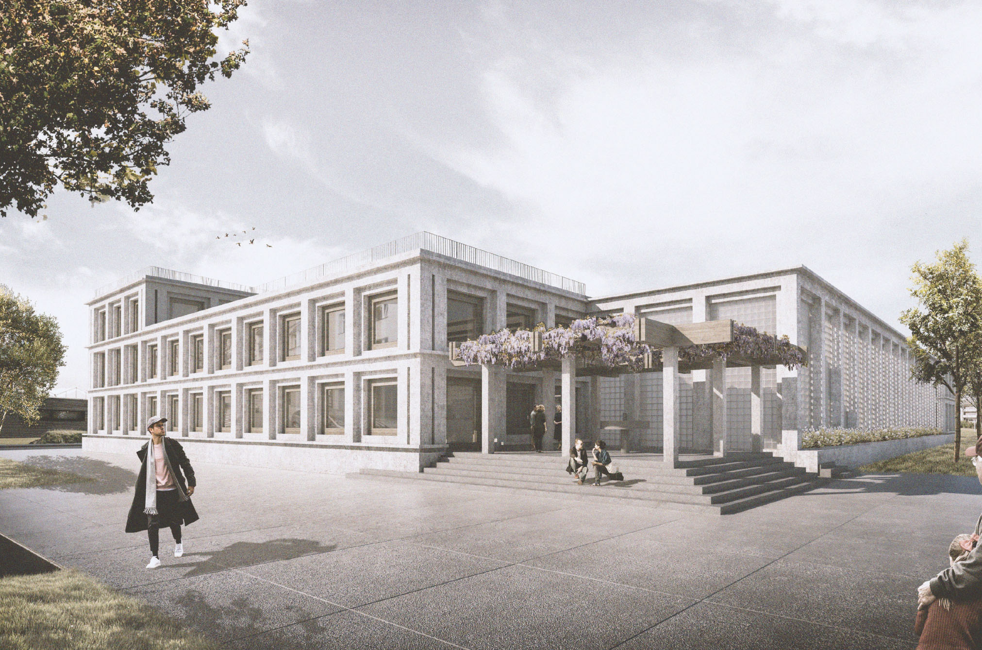 Forensikstation PSGN Wil – Rendering Außenansicht